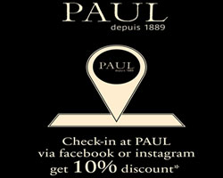 พอล (PAUL) มอบส่วนลดพิเศษ 10% ร่วมฉลองครบรอบ 1 ปี เซ็นทรัลเอ็มบาสซี