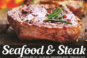 บุฟเฟ่ต์ซีฟู๊ดเน้นๆ สเต็กเนื้อนุ่ม! โรงแรมโนโวเทล กรุงเทพ ฟีนิกซ์ สีลม
